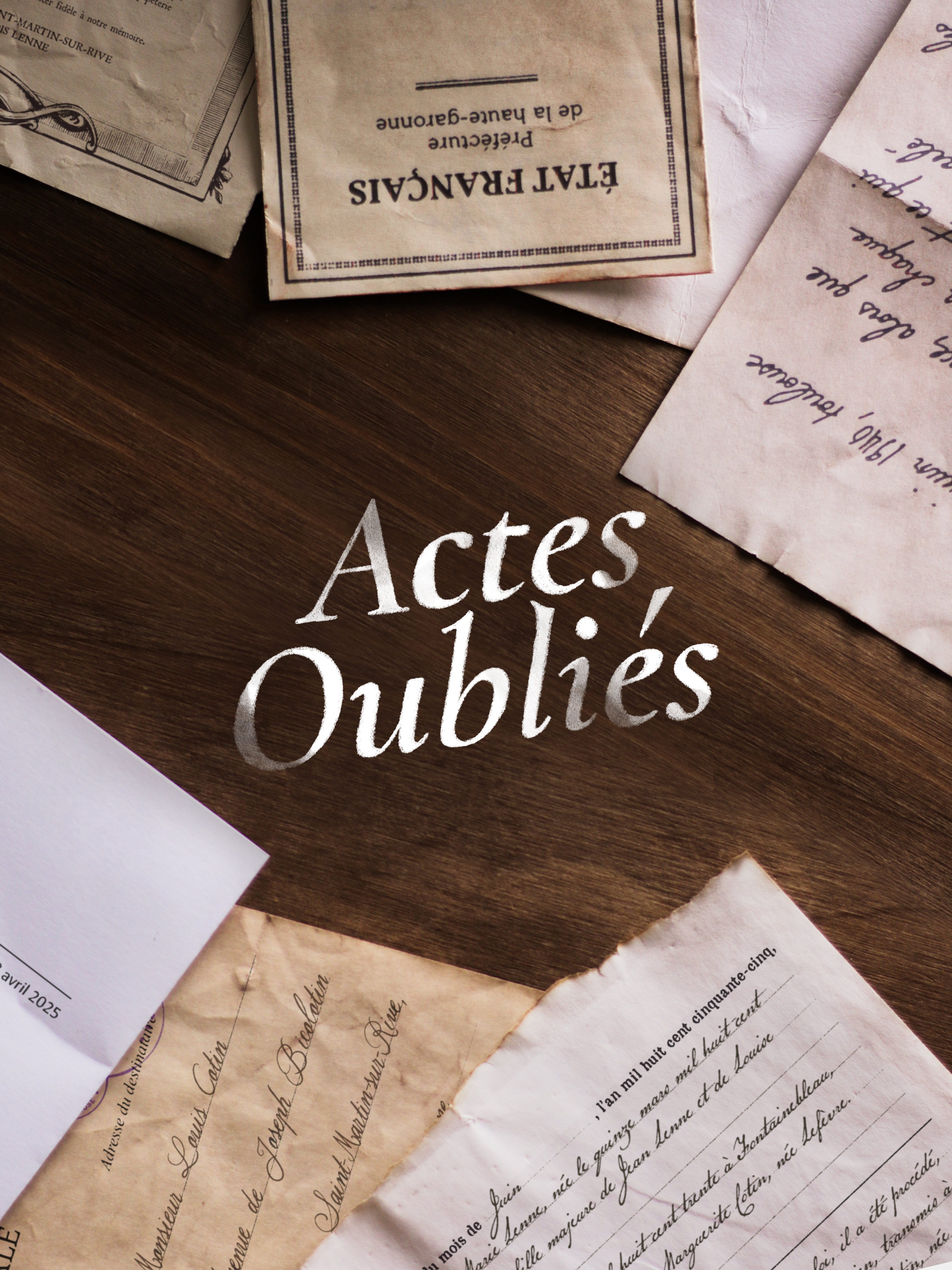 Actes Oubliés - jeu d'enquête à la maison - graphisme