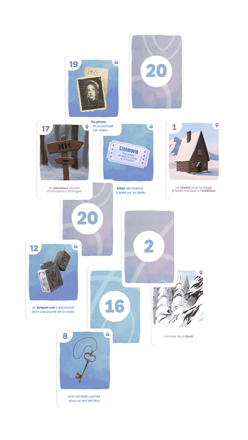 Calendrier de l'avent ludique – illustrations et graphisme par Babirosky