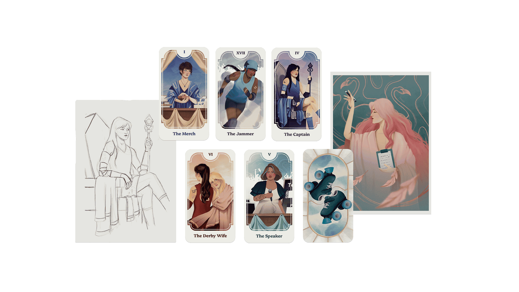 Oracle Roller Derby - illustrations et graphisme par Babirosky